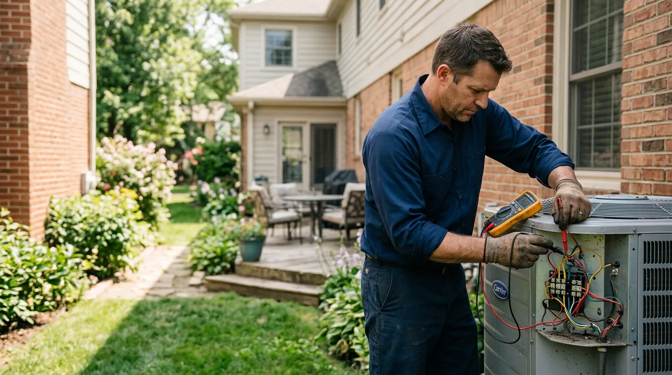 HVAC technician working near Stonewall, OK